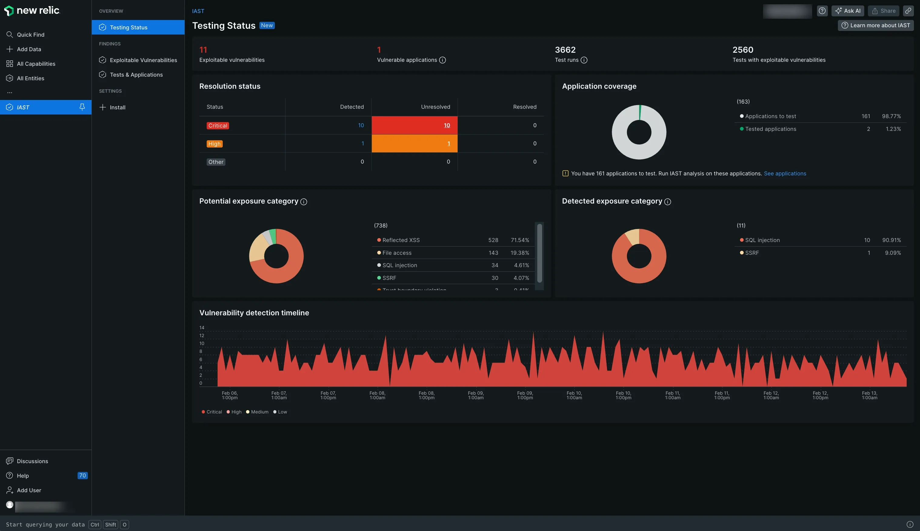 Application security in New Relic