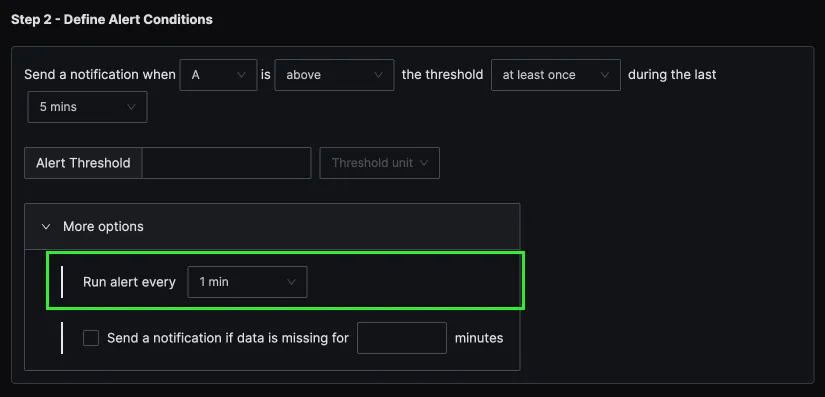 You can now customize the alert frequency